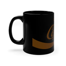 Load image into Gallery viewer, Black Coffee Mug | Enjoy Coffee (Brown Print)
