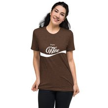 Load image into Gallery viewer, Coffee T-Shirt | Enjoy Coffee (Brown with White Print)