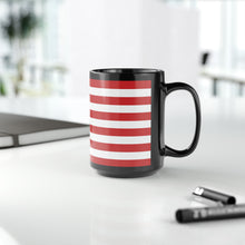 Load image into Gallery viewer, Black Coffee Mug | American Flag (15 oz)
