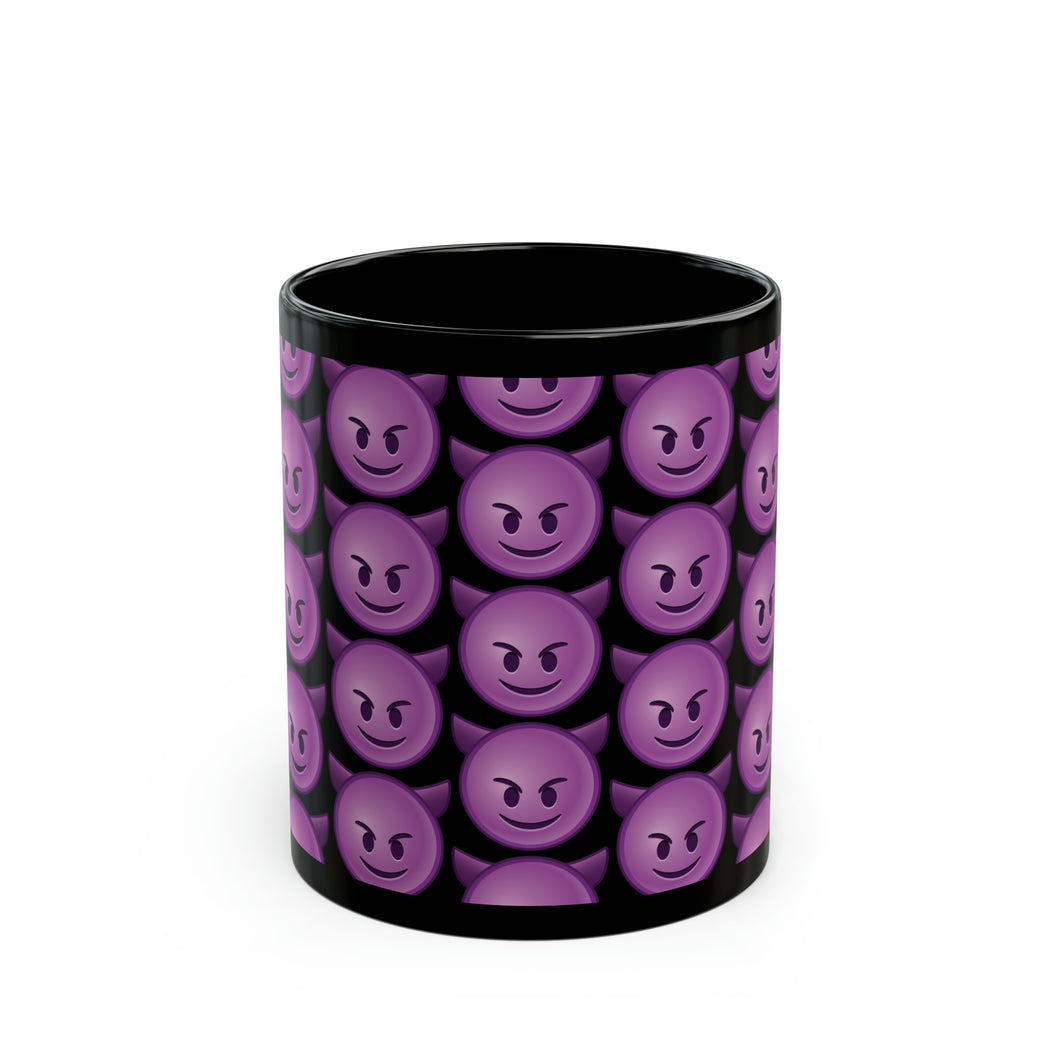Black Emoji Mug | Smiling Devil
