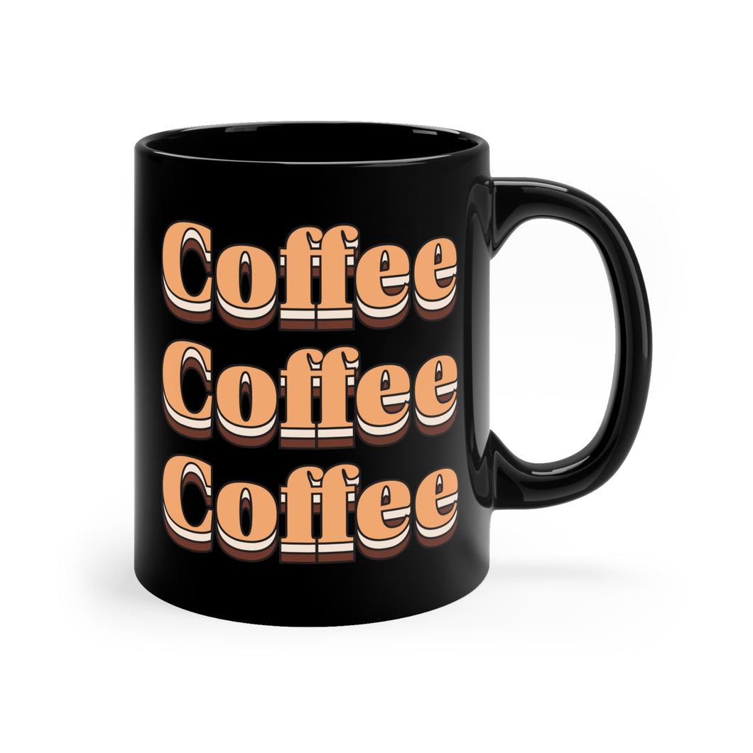 Black Coffee Mug | Coffee Three Times