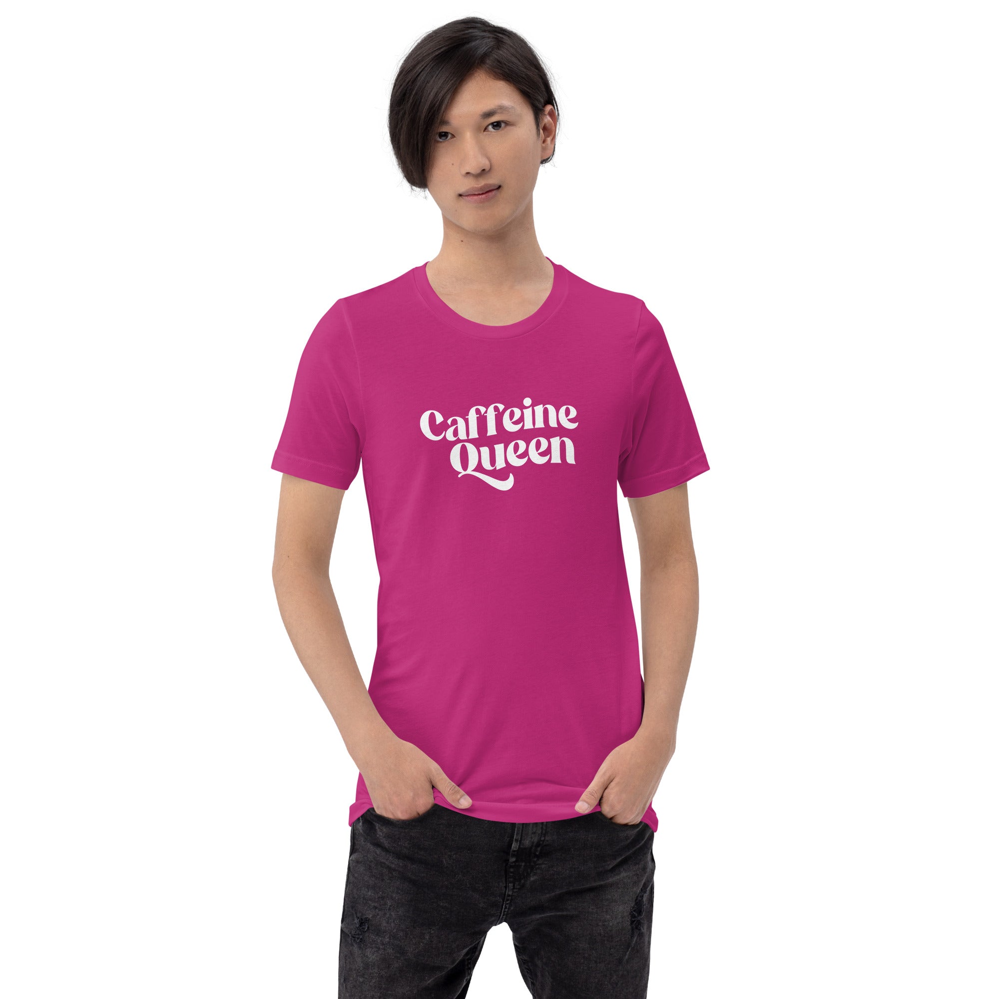 Coffee T Shirt Caffeine Queen White Print Black Heather S