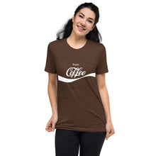 Load image into Gallery viewer, Coffee T-Shirt | Enjoy Coffee (Brown with White Print)
