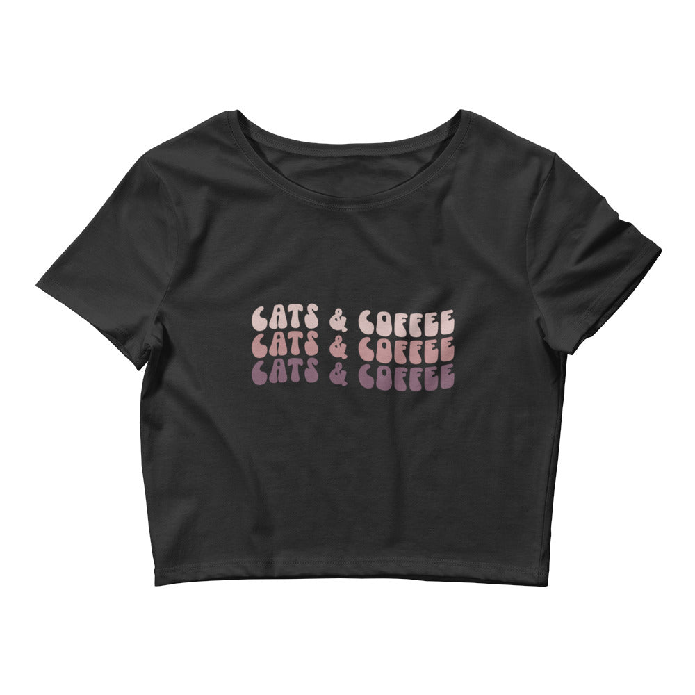 Coffee Crop Top | Coffee and Cats